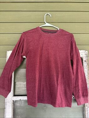 Architect Boys' Long Sleeve Tee in Maroon